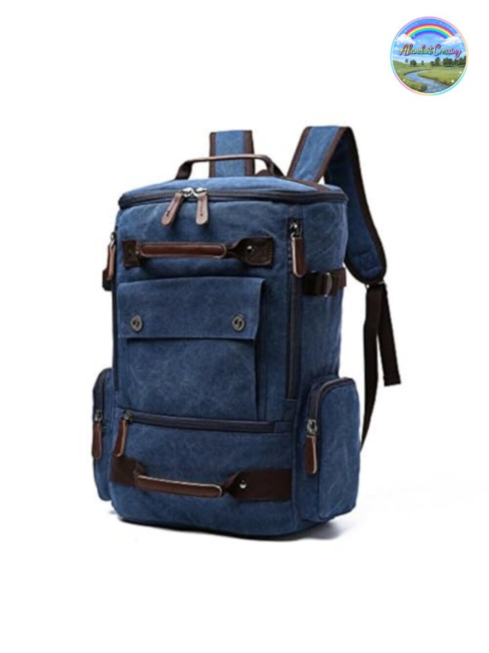 Canvas Laptop Backpack 16in Rucksack Hiking Travel Daypack